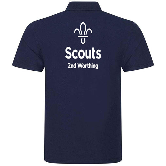 2nd Worthing Scouts Leaders Embroidered Polo Shirt M