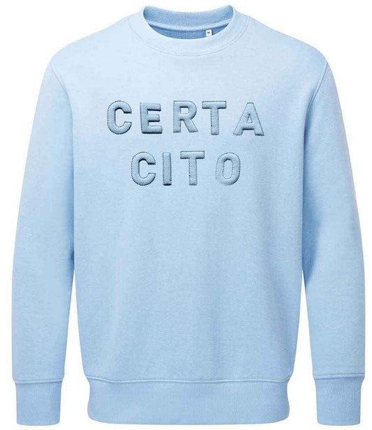Royal Signals sweatshirt with "Certa Cito" 3D puff embroidery in
