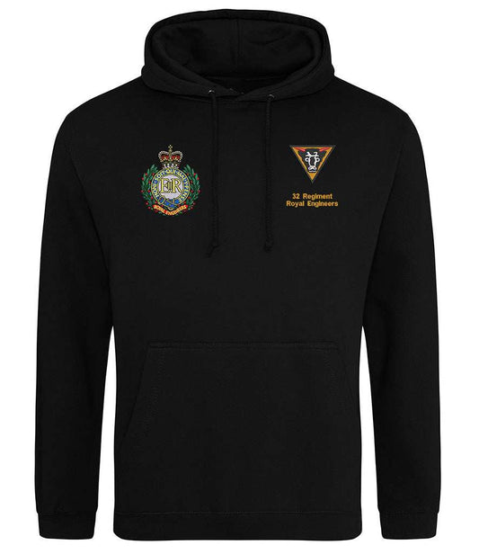 Royal Engineers Clothing 32 Regiment Royal Engineers Duel Logo Hoodie Navy S