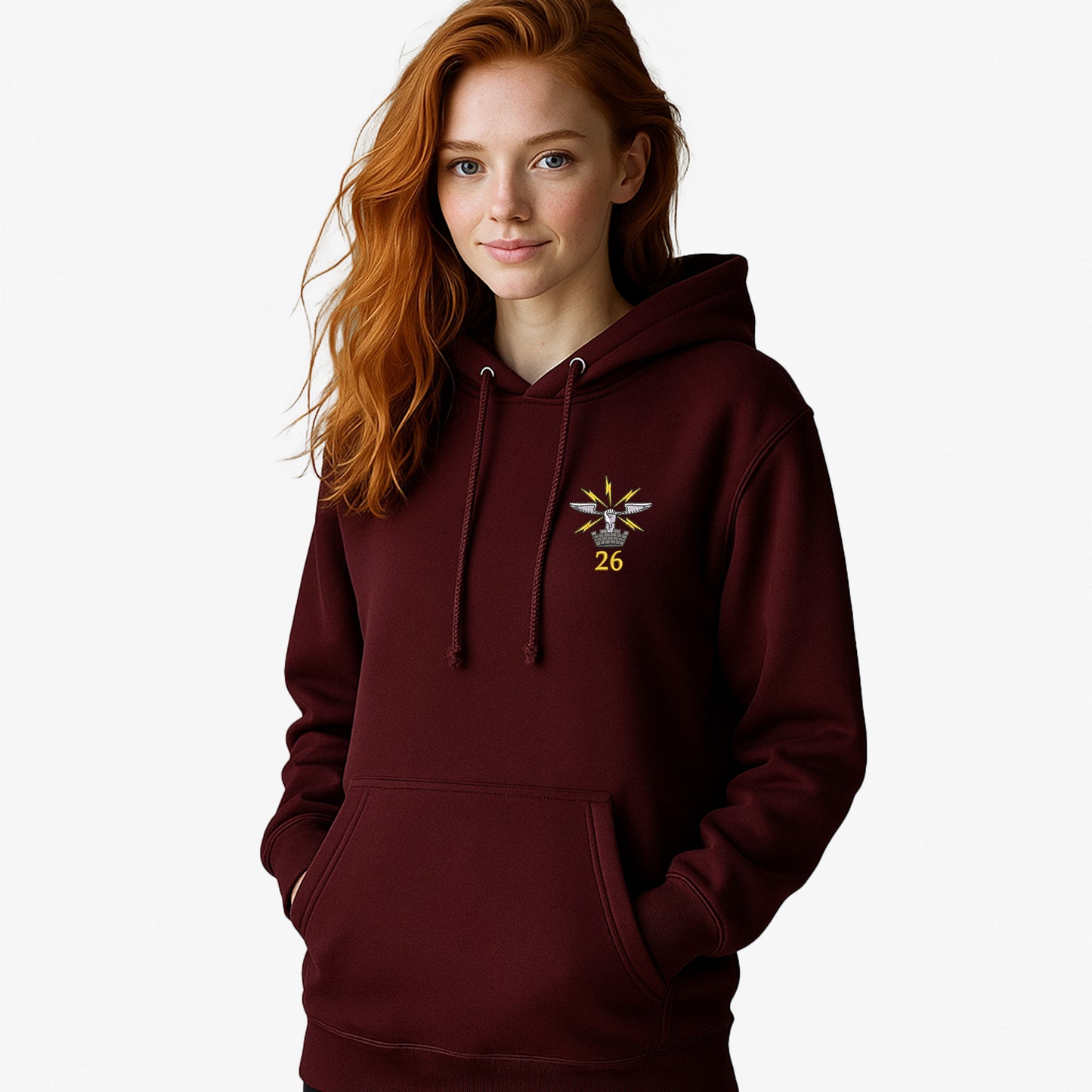 26 Armoured Engineer Squadron Hoodie Embroidered Logo Premium Weight(310gsm)
