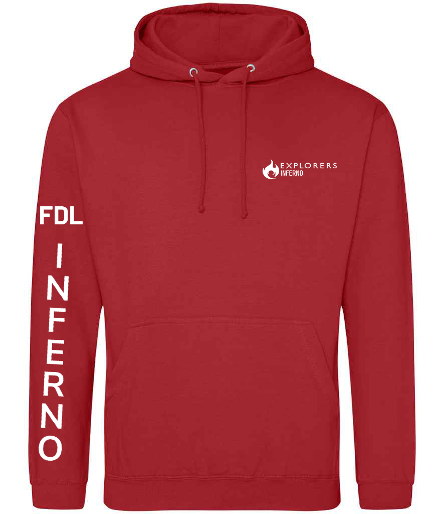 Inferno Esu Printed Hoodie Red/Black M