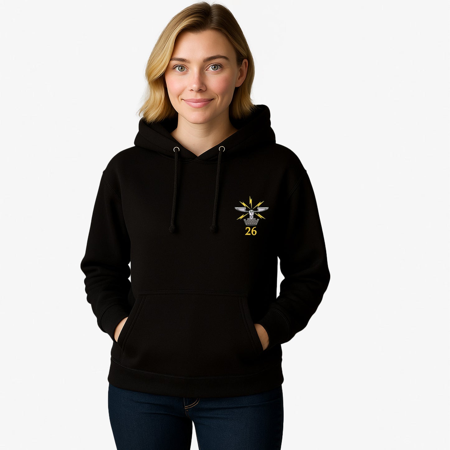 26 Armoured Engineer Squadron Hoodie Embroidered Logo Premium Weight(310gsm)