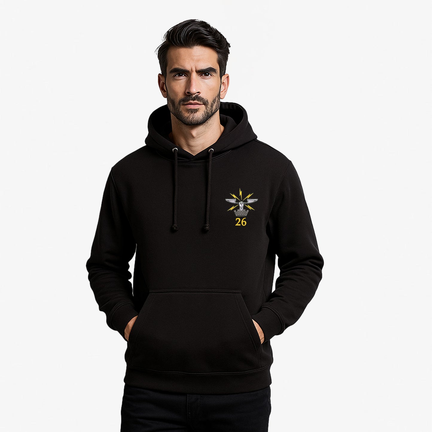 26 Armoured Engineer Squadron Hoodie Embroidered Logo Premium Weight(310gsm)