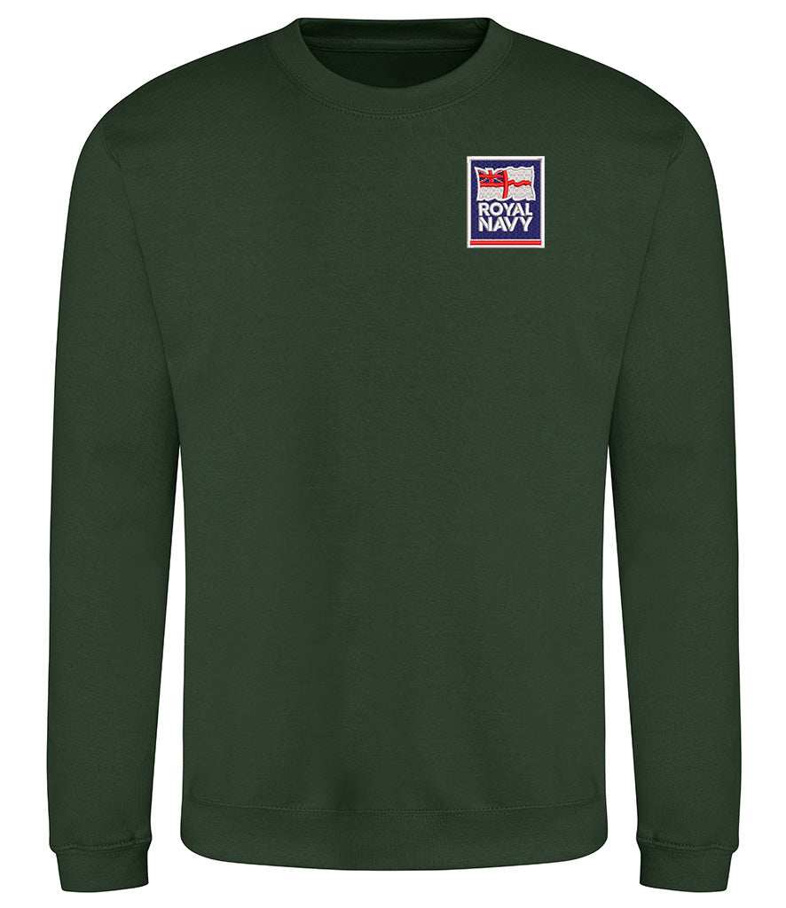 Royal Navy sweatshirt with badge, 80% cotton, durable design