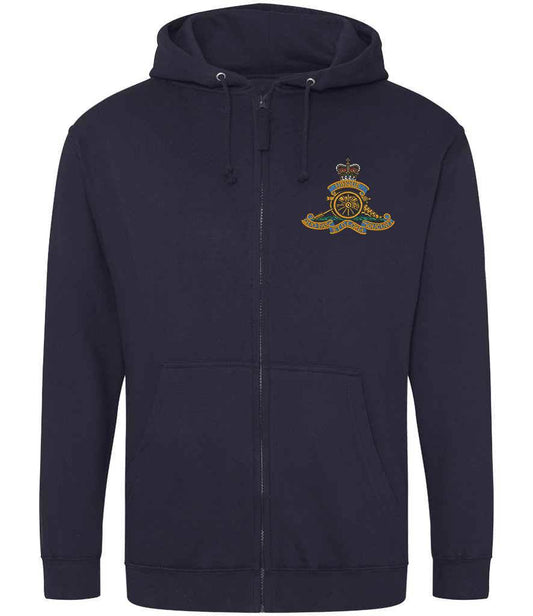 Royal Artillery Clothing,Royal Artillery Merchandise, Royal Artillery Veterans Clothing,Royal Artillery Zipped Hoodie Navy