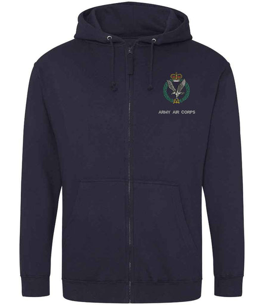 Army Air Corps Clothing,Army Air Corps Merchandise, Army Air Corps Veterans Clothing,Army Air Corps Zipped Hoodie Navy