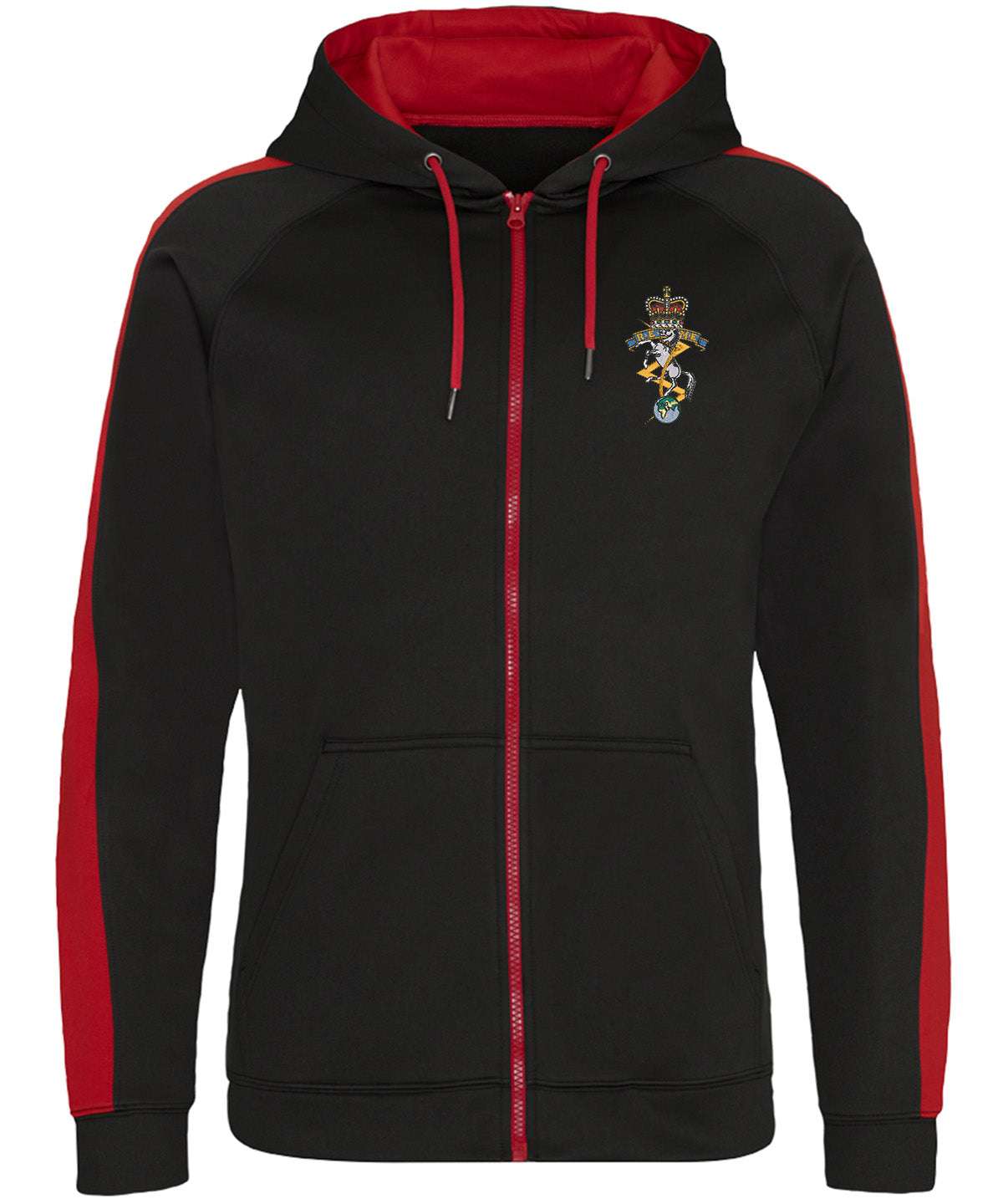 REME Sports Polyester Hoodie with Iconic Badge Display