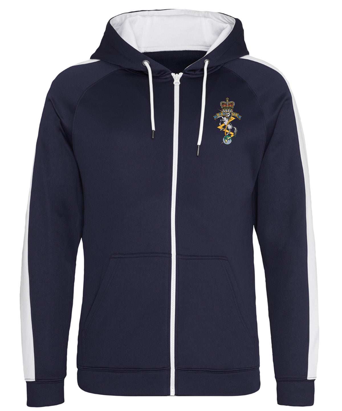 REME Veterans Sports Polyester Hoodie with badge, durable and stylish.
