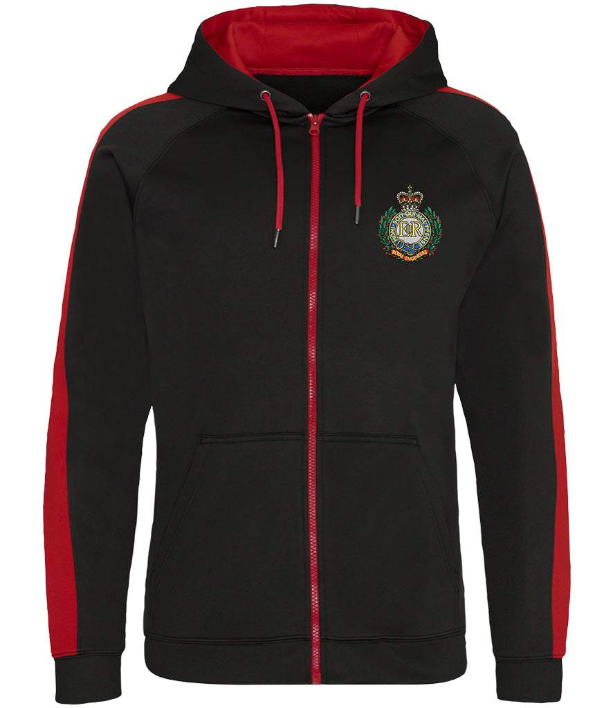 Royal Engineers Polyester Sports Zoodie Black/White