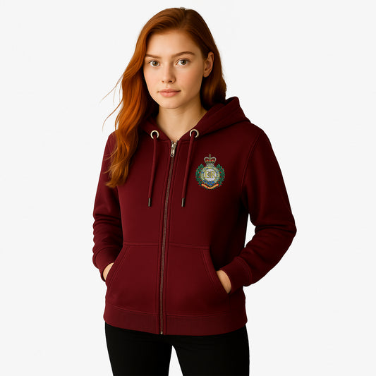Royal Engineers Zipped Hoodie Embroidered Logo Premium Weight(330gsm)