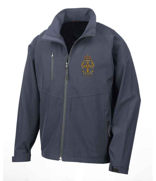 Queen Alexandra's Royal Army Nursing Corps Soft Shell Jacket, embroidered emblem, showerproof, wind-resistant.