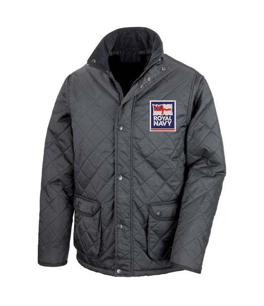 Royal Navy Clothing,Royal Navy Merchandise, Royal Navy Veterans Clothing,Royal Navy Cheltenham Jacket Black