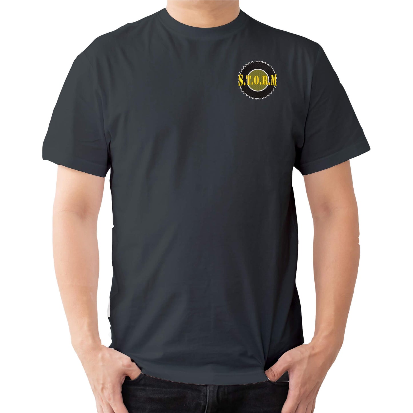 STORM EMBROIDERED T-SHIRT Charcoal S