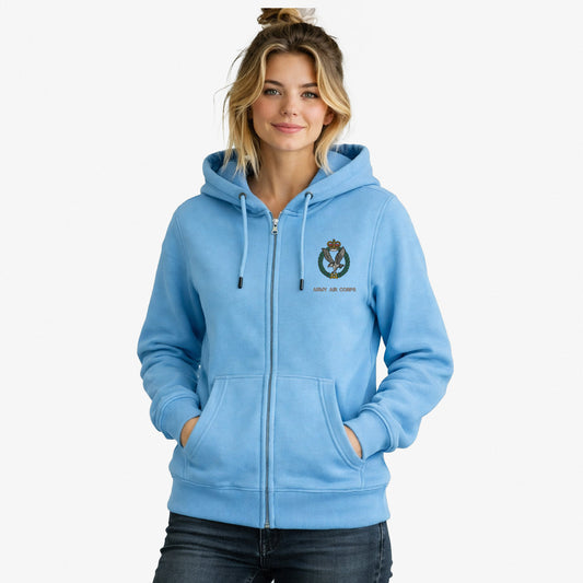 Army Air Corps Ultra Premium Embroidered Zipped Hoodie