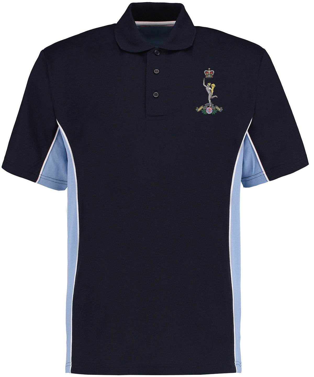 Royal Signals Clothing Royal Signals Contrast Pique Polo Shirt Navy/Sky S