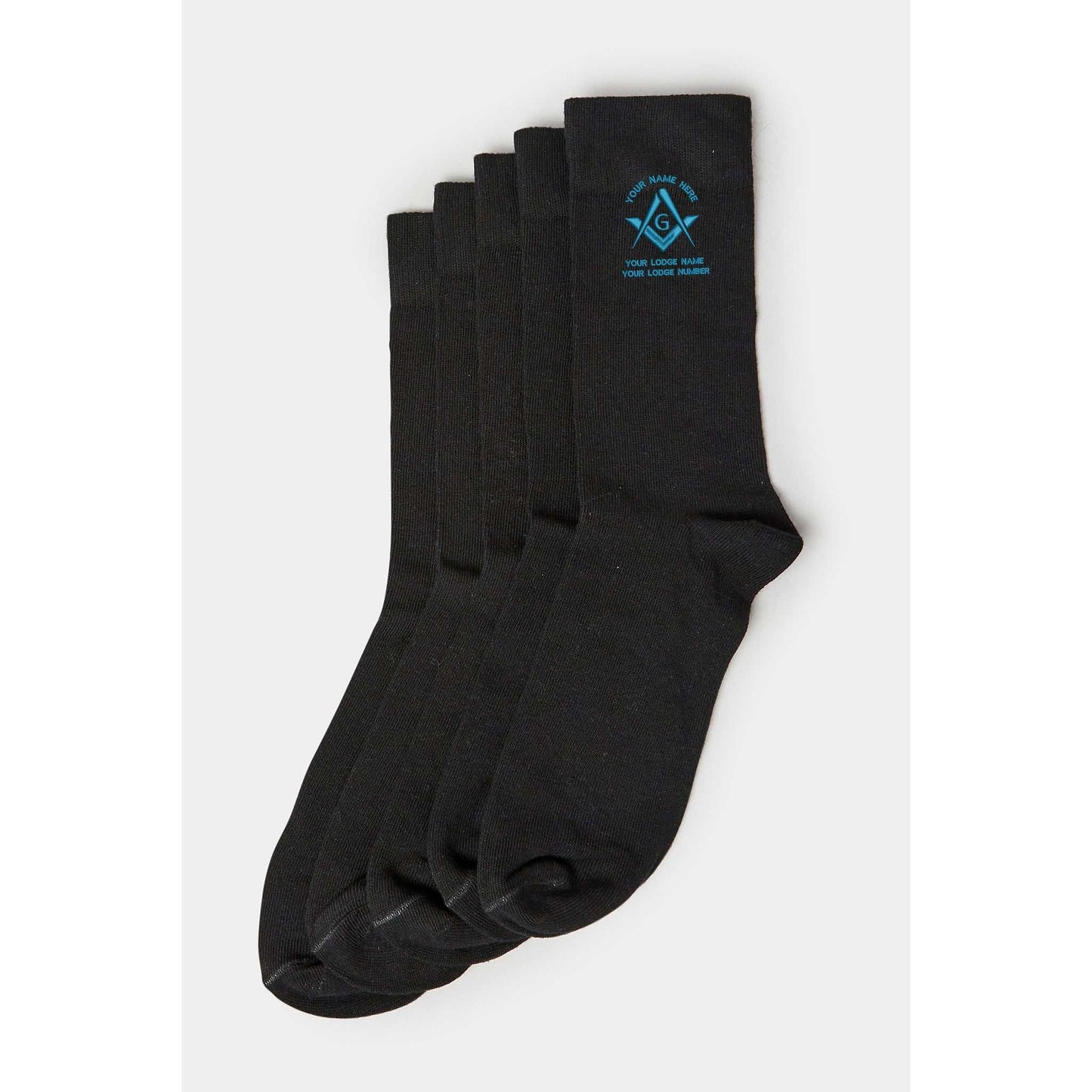 Masonic Personalised Craft Lodge Socks Pack of 6