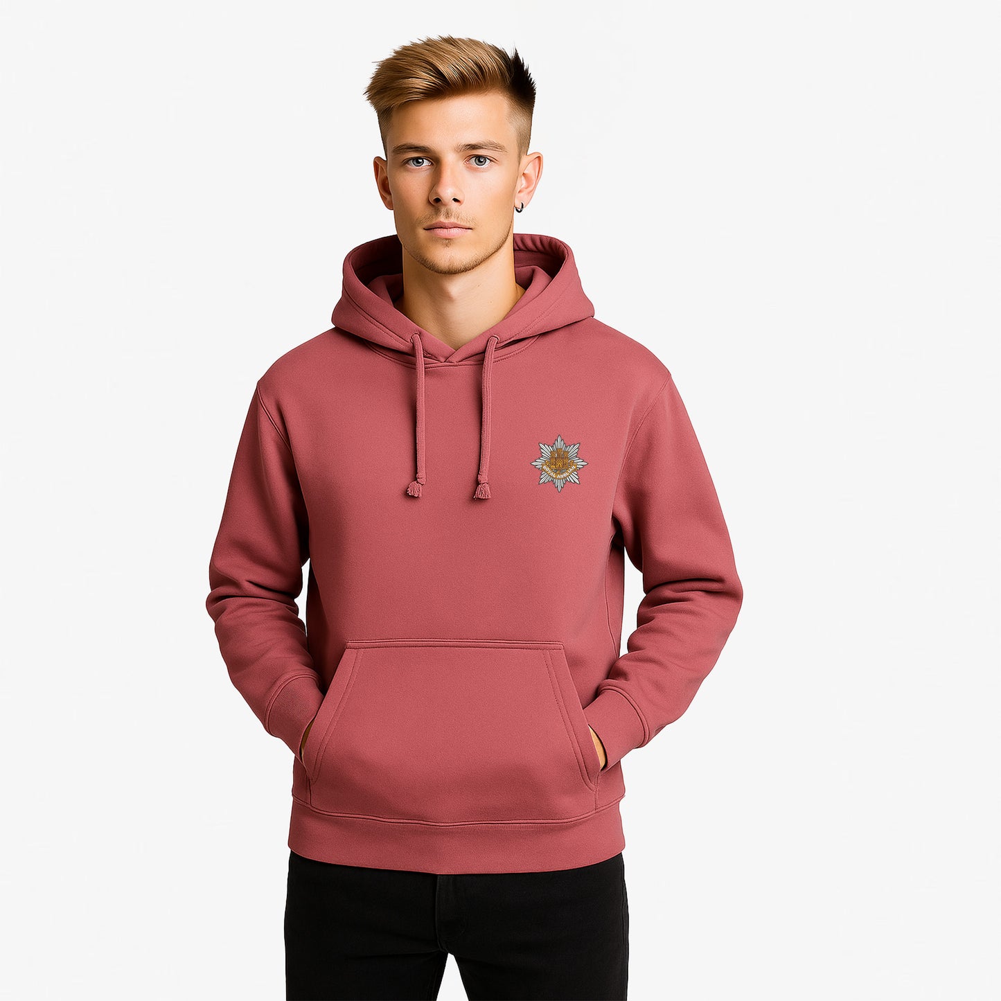 Royal Anglian Regiment Hoodie Embroidered Logo Premium Weight(310gsm)