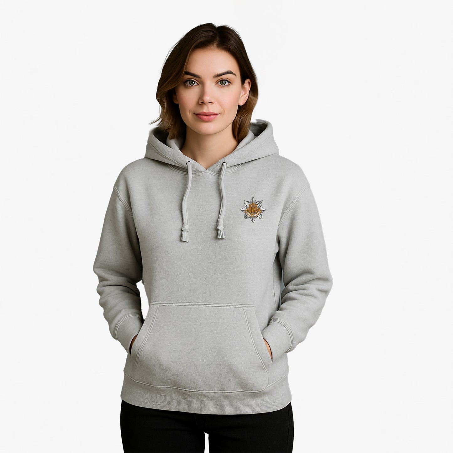 Royal Anglian Regiment Hoodie Embroidered Logo Premium Weight(310gsm)