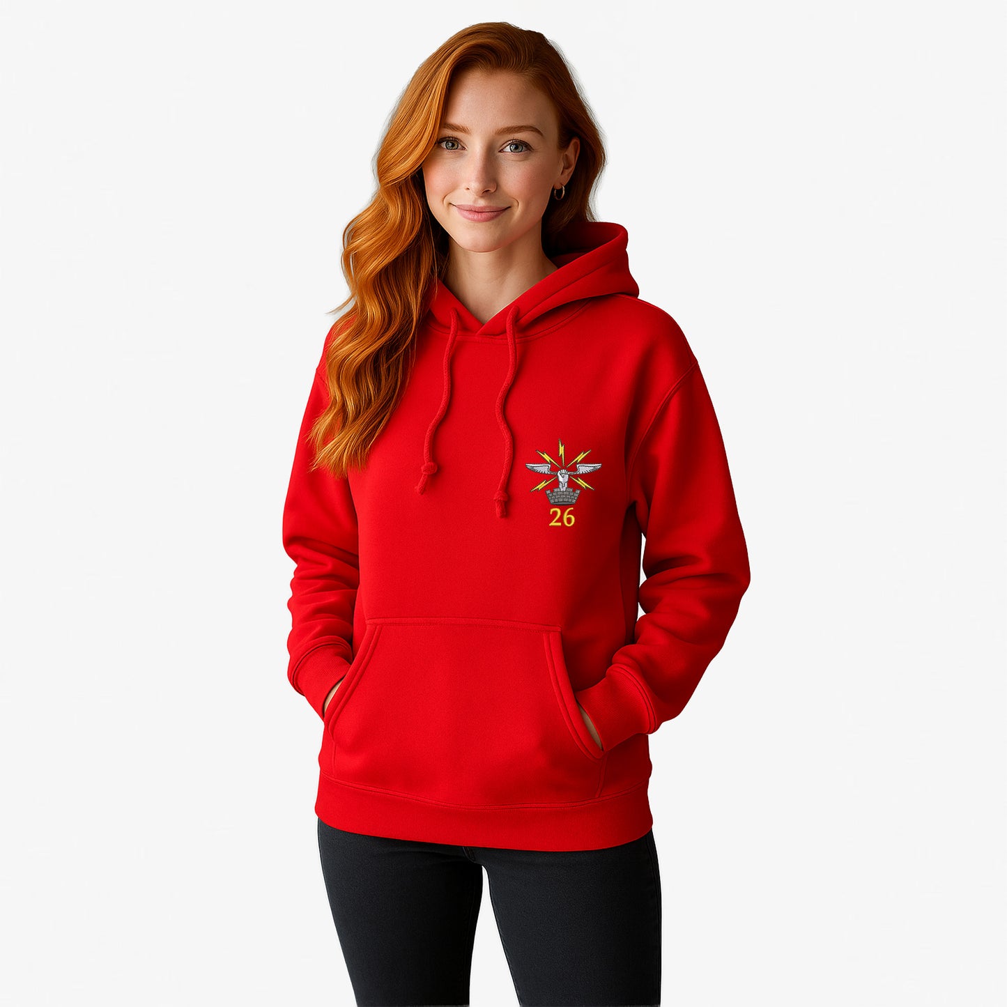 26 Armoured Engineer Squadron Hoodie Embroidered Logo Premium Weight(310gsm)