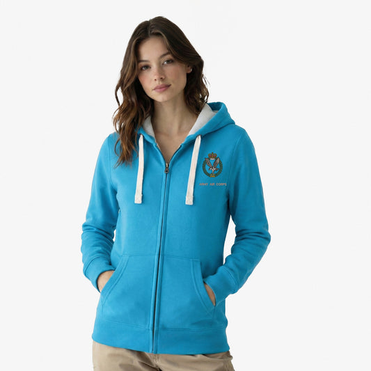 Army Air Corps Ultra Premium Embroidered Contrast Zipped Hoodie