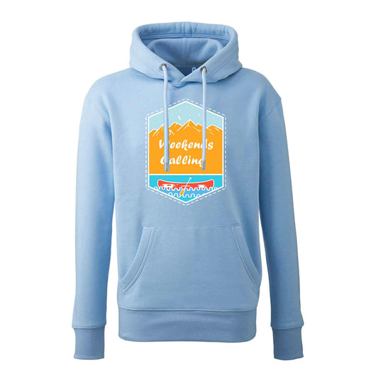 Weekends Calling Organic Hoodie M Pink