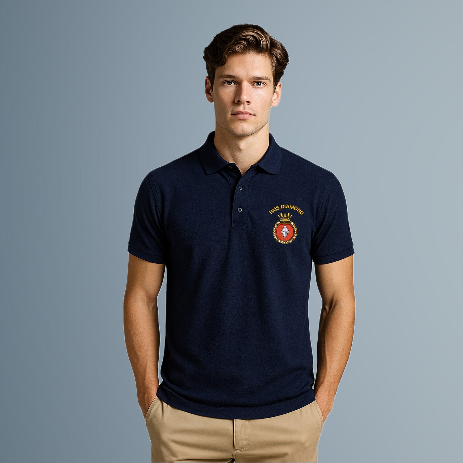 SHOP HMS DIAMOND POLO SHIRTS
