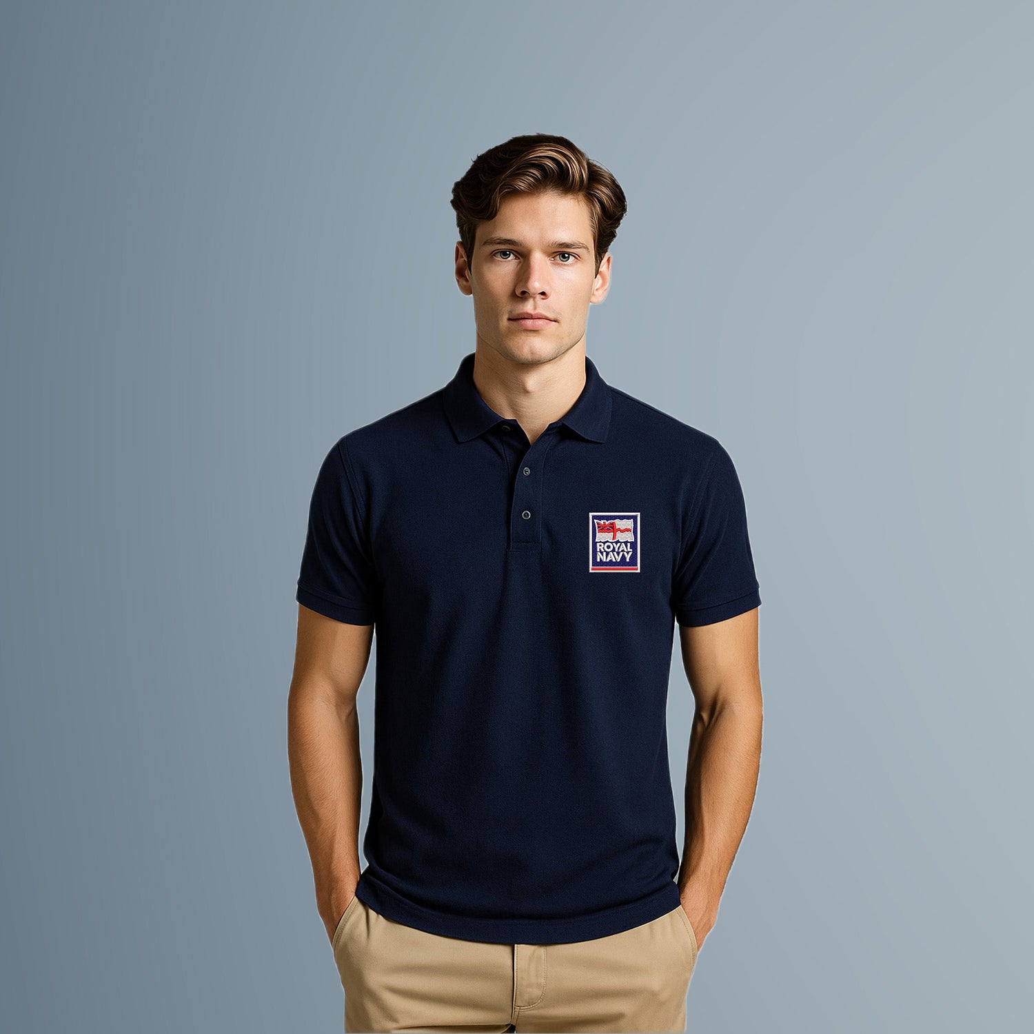 SHOP ROYAL NAVY POLO SHIRTS
