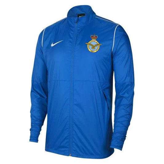 Royal Air Force Nike Repel Running Jacket with RAF logo in blue, featuring Dri-FIT technology.