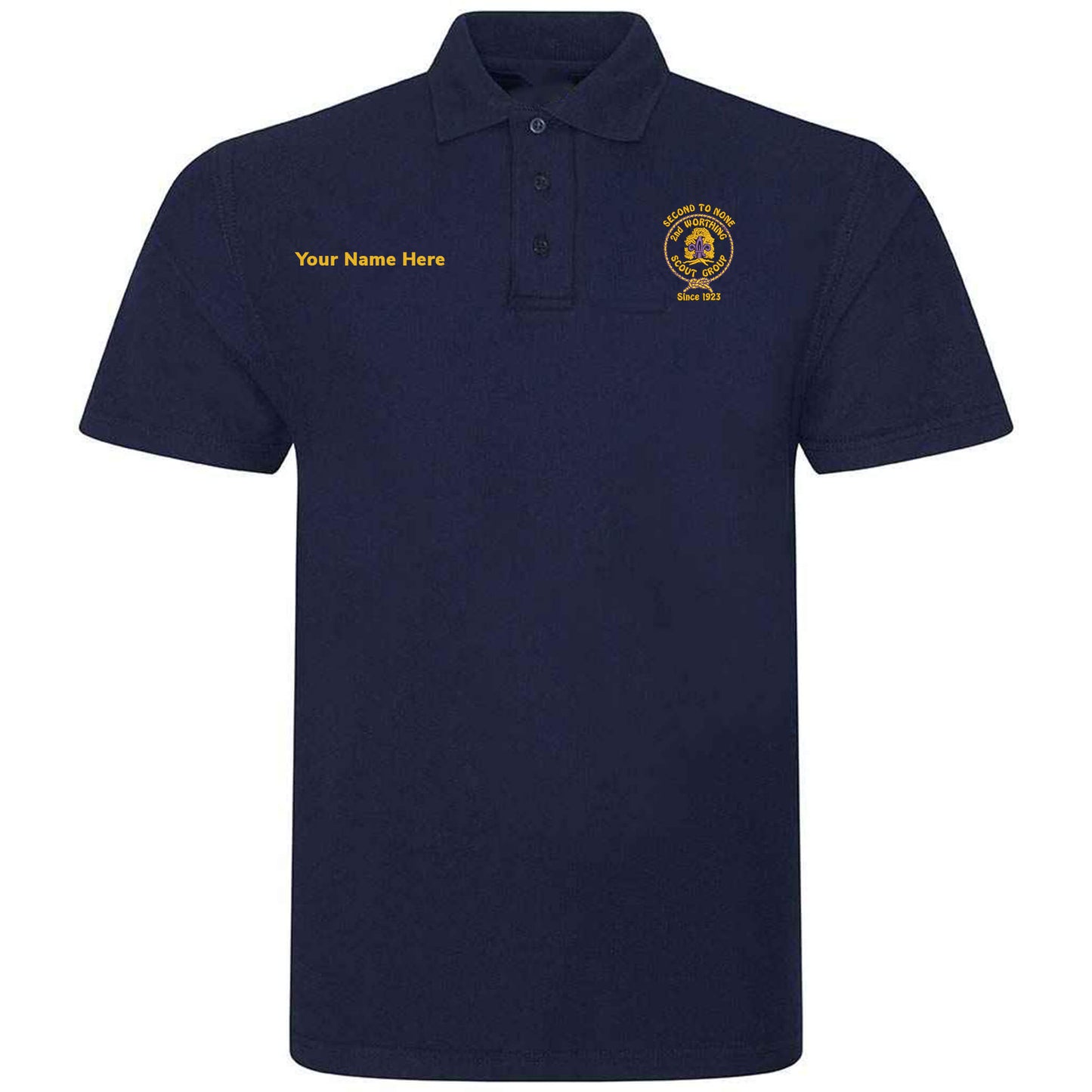 2nd Worthing Scouts Embroidered Polo Shirt Youth Size