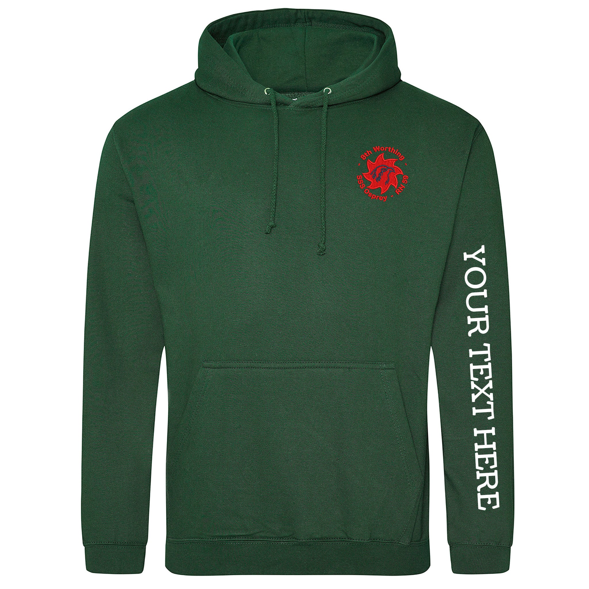 8th WORTHING SEA SCOUTS  CUB SECTION ADULT EMBROIDERED HOODIE - Flamingo Rock®