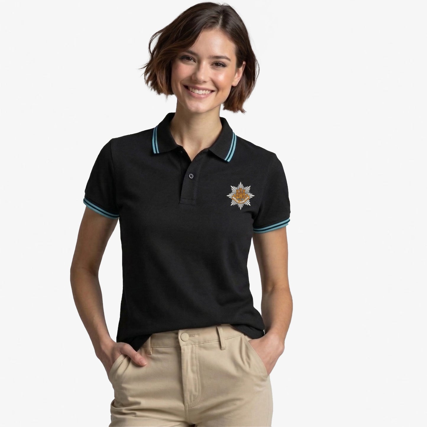 Royal Anglian Regiment Embroidered Tipped Polo Shirt