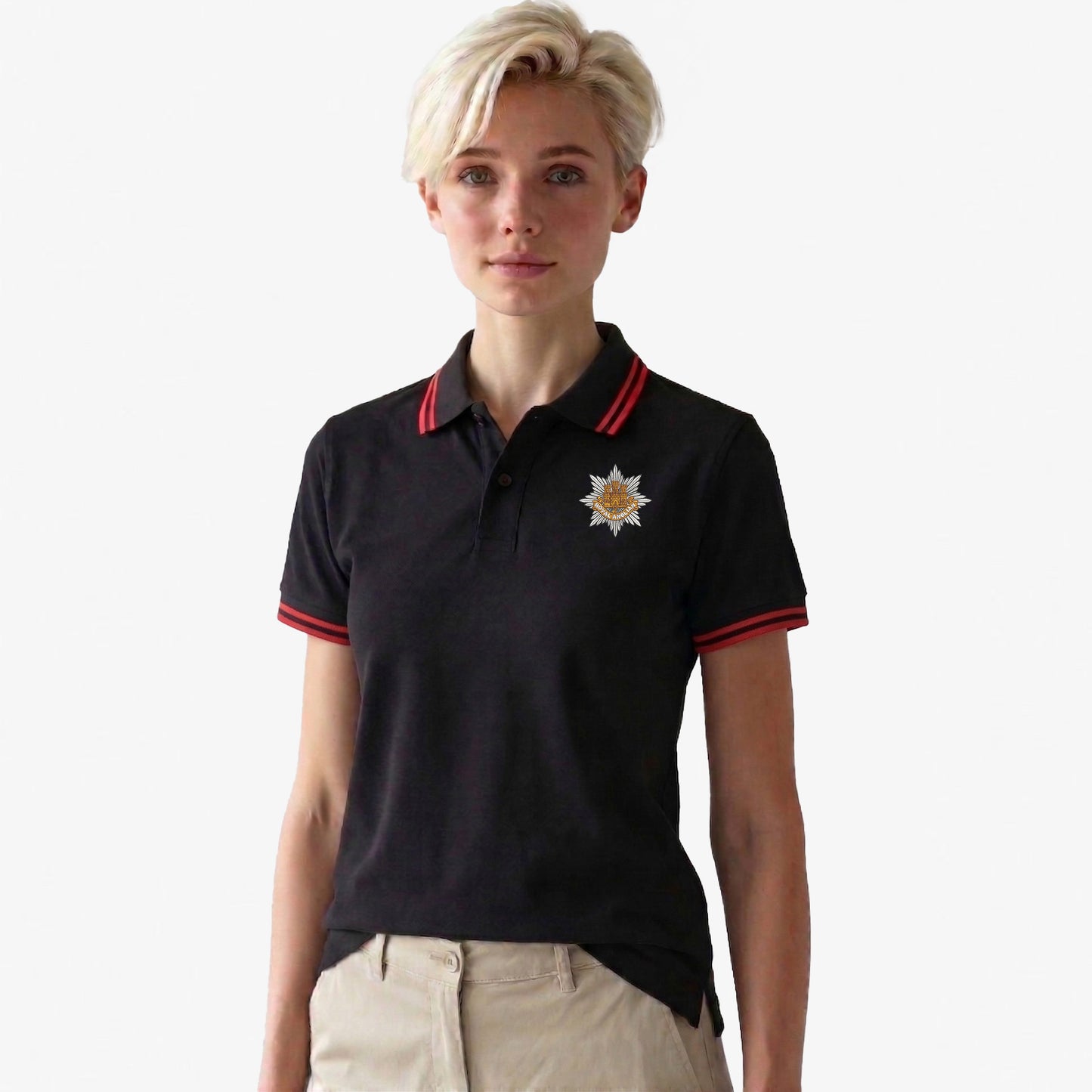 Royal Anglian Regiment Embroidered Tipped Polo Shirt