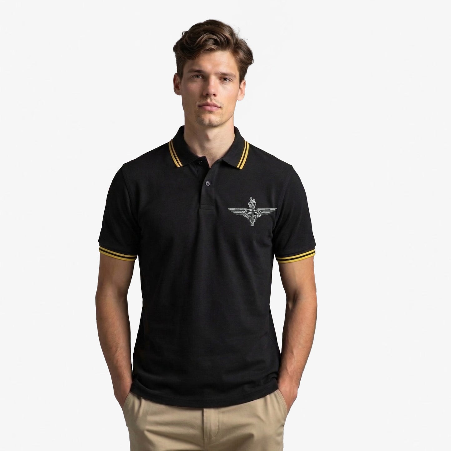 Parachute Regiment Embroidered Tipped Polo Shirt