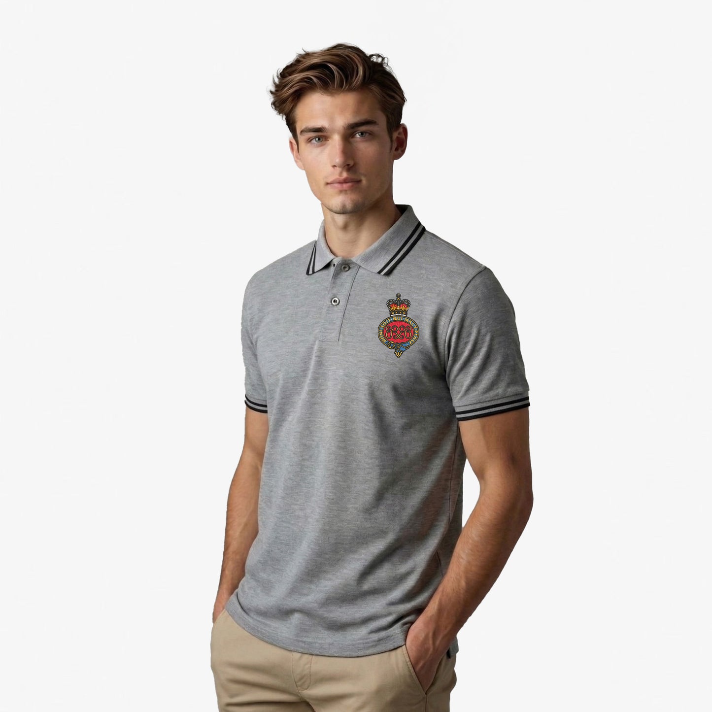 Grenadier Guards Embroidered Tipped Polo Shirt