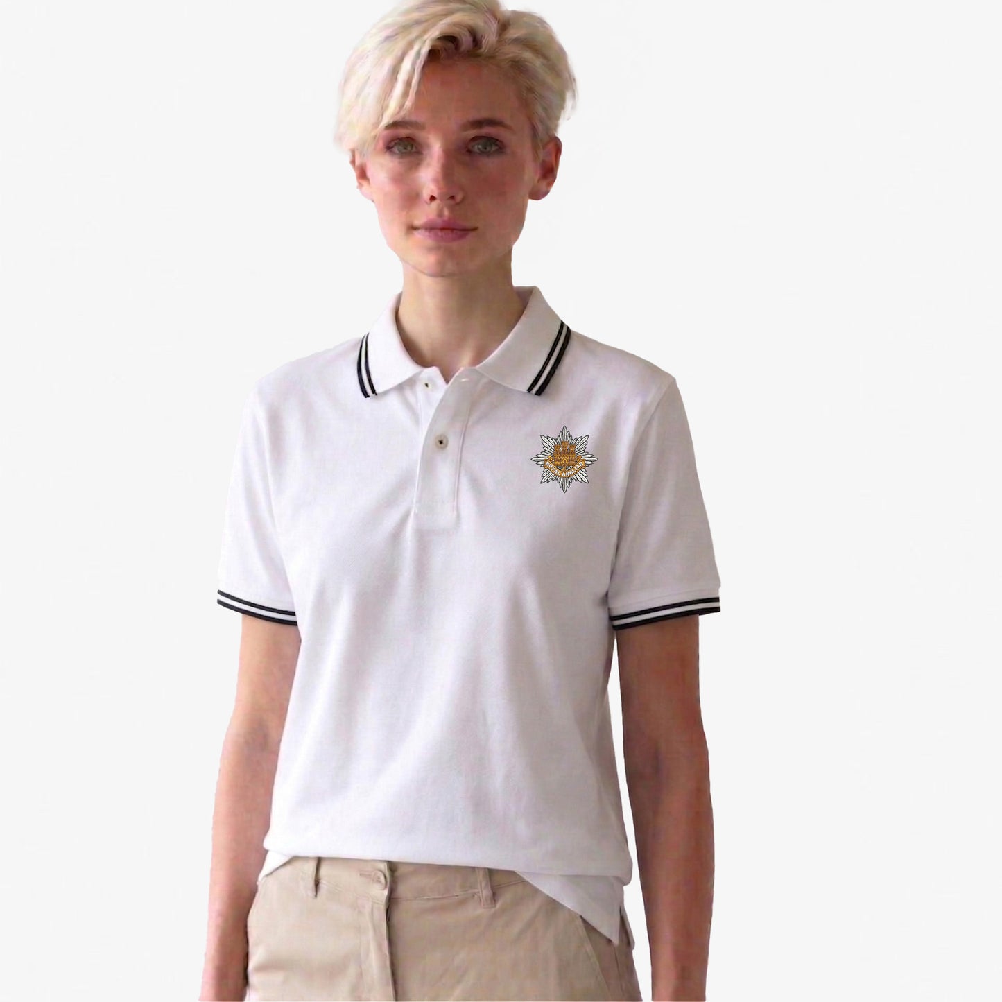 Royal Anglian Regiment Embroidered Tipped Polo Shirt