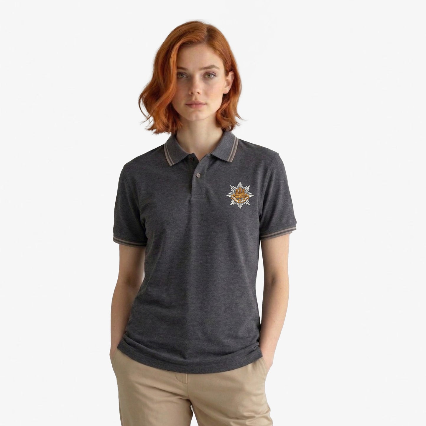 Royal Anglian Regiment Embroidered Tipped Polo Shirt