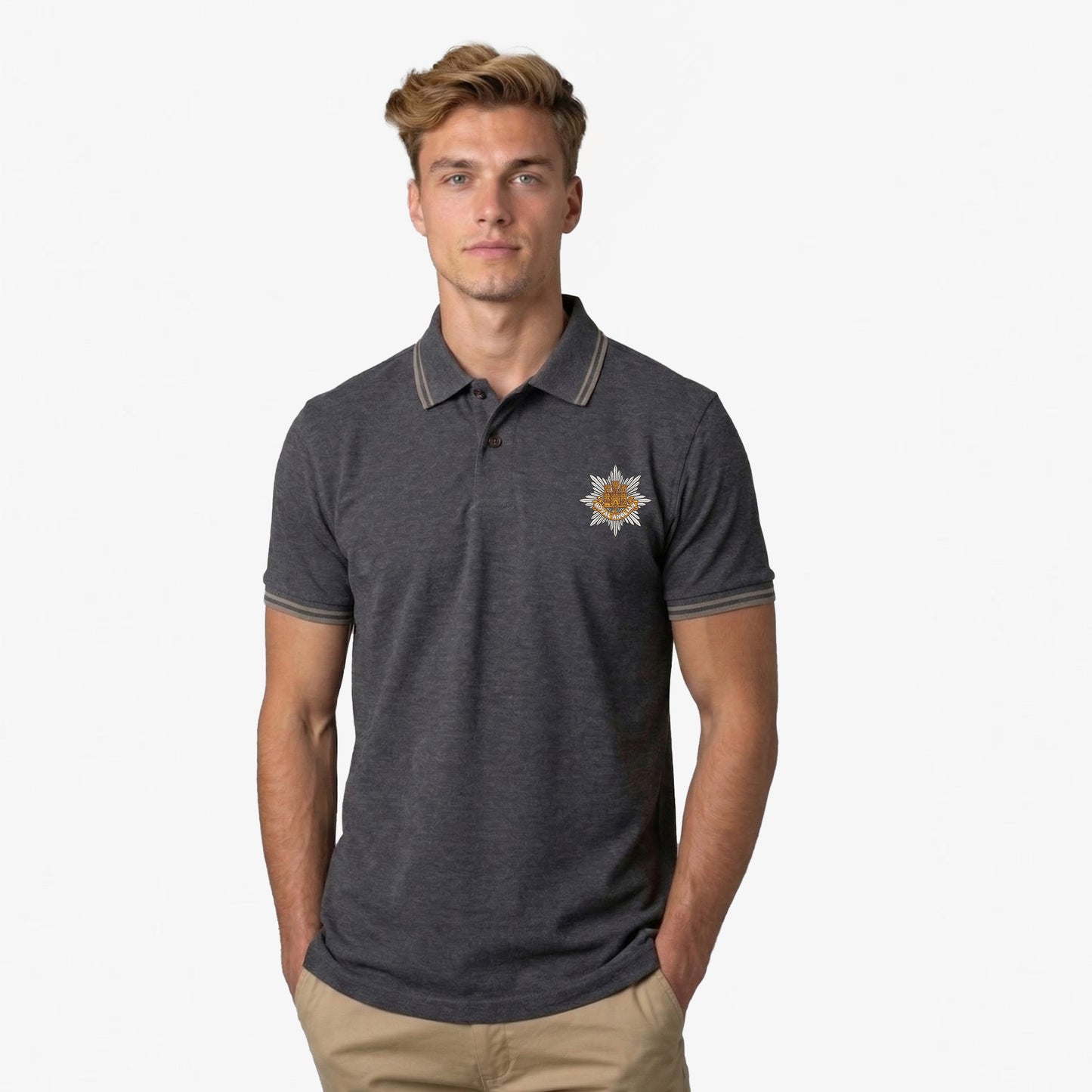 Royal Anglian Regiment Embroidered Tipped Polo Shirt