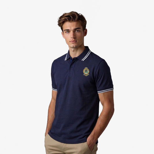 Queens Regiment Embroidered Tipped Polo Shirt