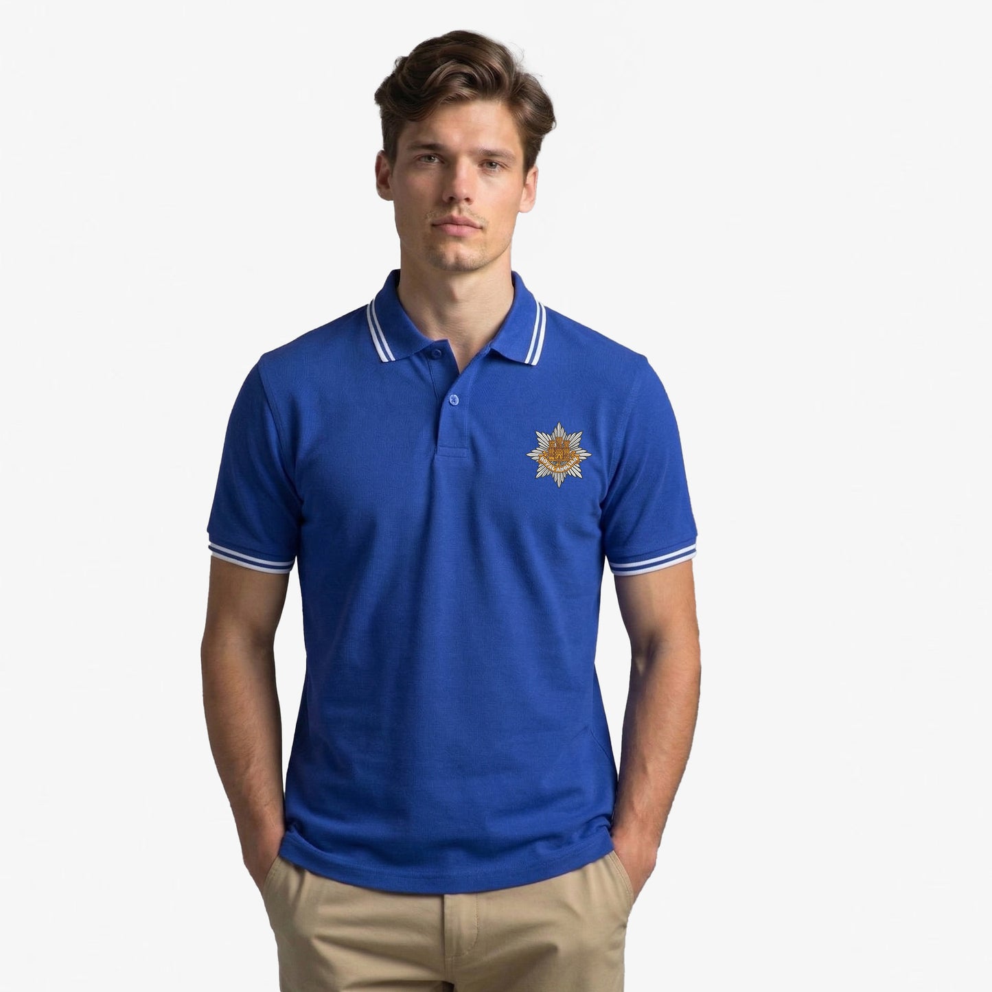 Royal Anglian Regiment Embroidered Tipped Polo Shirt