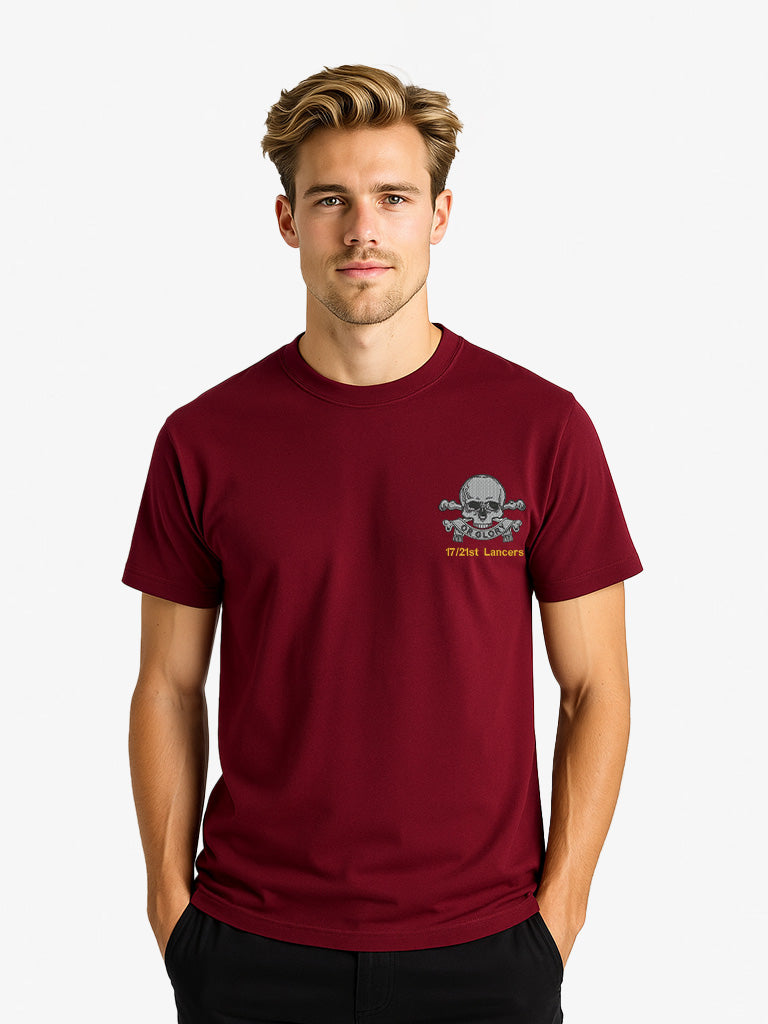 17-21st LancersT-Shirt-maroon