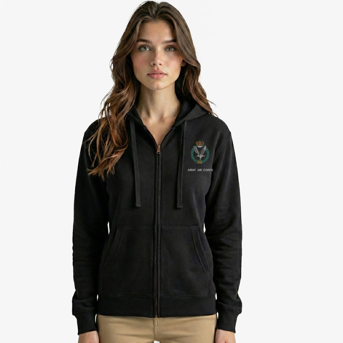 Army Air Corps Premium Zipped Embroidered Hoodie