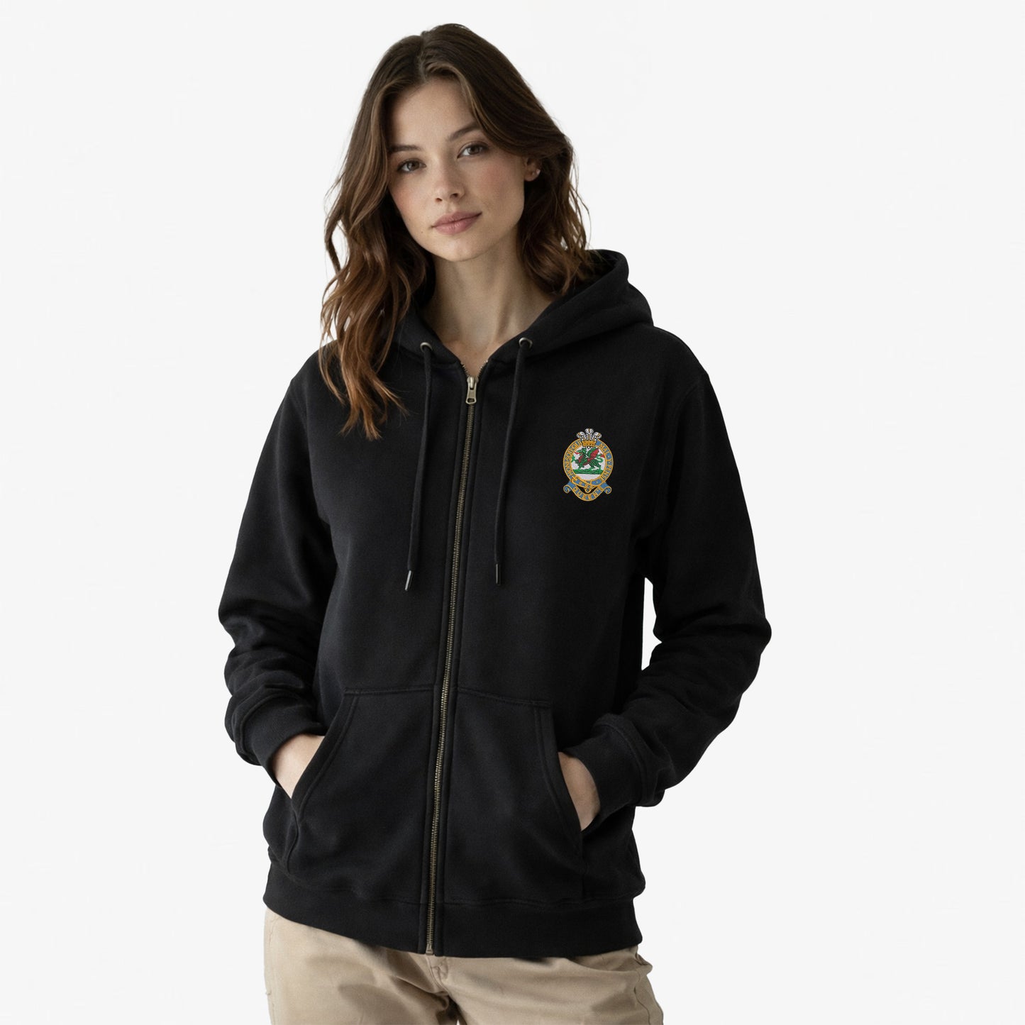Queens Regiment Premium Zipped Hoodie