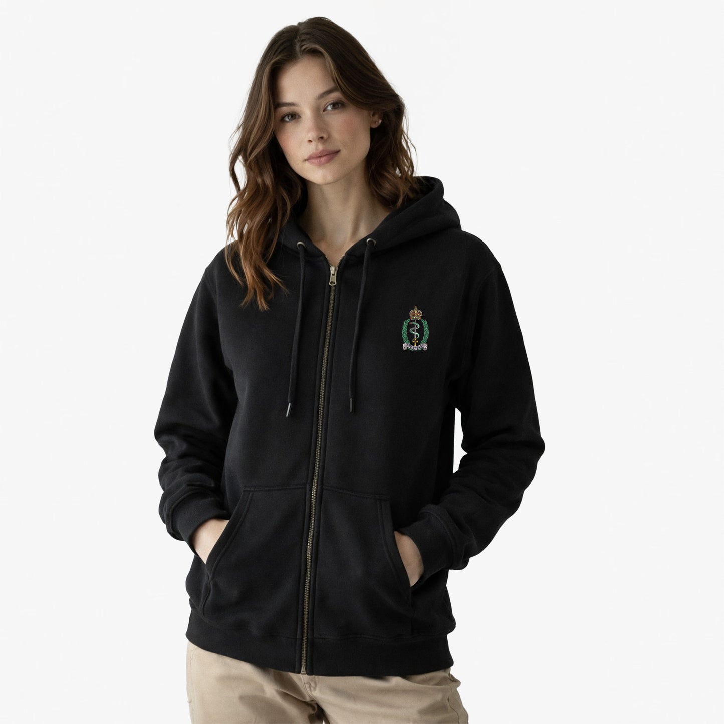 Royal Army Medical Service Premium Embroidered Zipped Hoodie