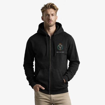 Army Air Corps Premium Zipped Embroidered Hoodie