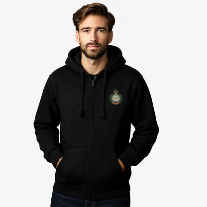 Royal Engineers Zipped Hoodie Embroidered Logo Premium Weight(310gsm)