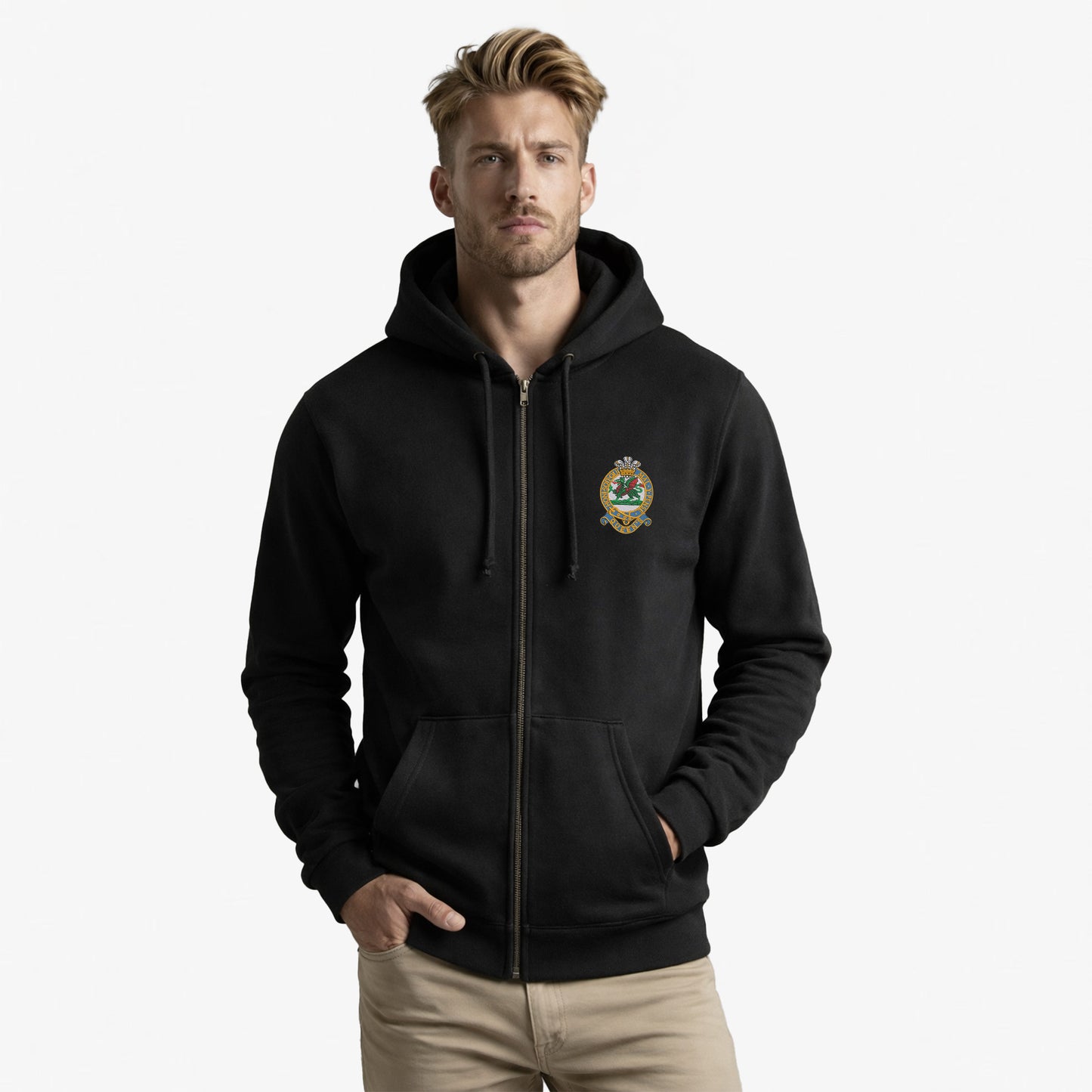 Queens Regiment Premium Zipped Hoodie