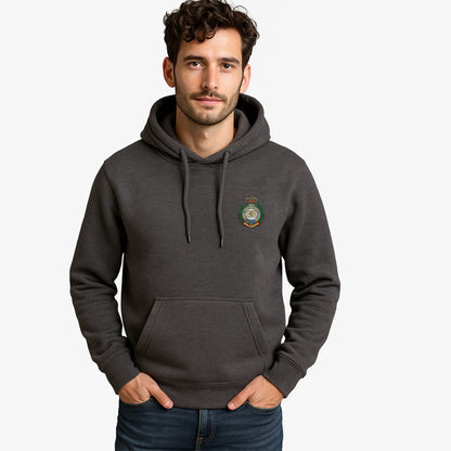 Royal Engineers Hoodie Embroidered Logo Peach Finish Ultra Premium Weight(330gsm)