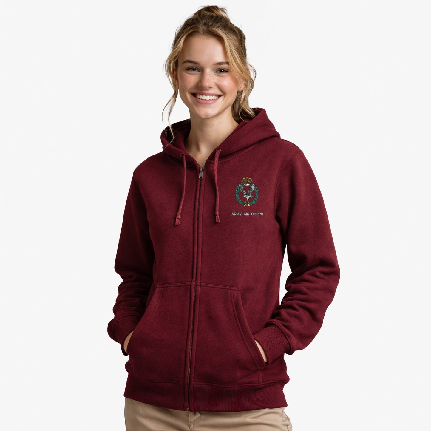 Army Air Corps Premium Zipped Embroidered Hoodie