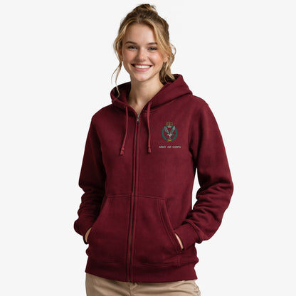 Army Air Corps Premium Zipped Embroidered Hoodie