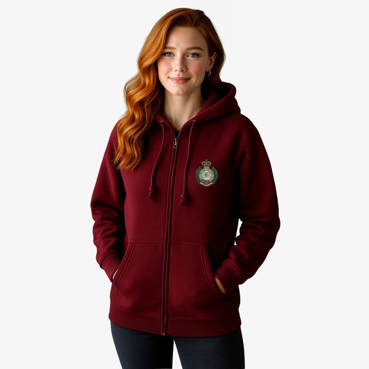 Royal Engineers Zipped Hoodie Embroidered Logo Premium Weight(310gsm)
